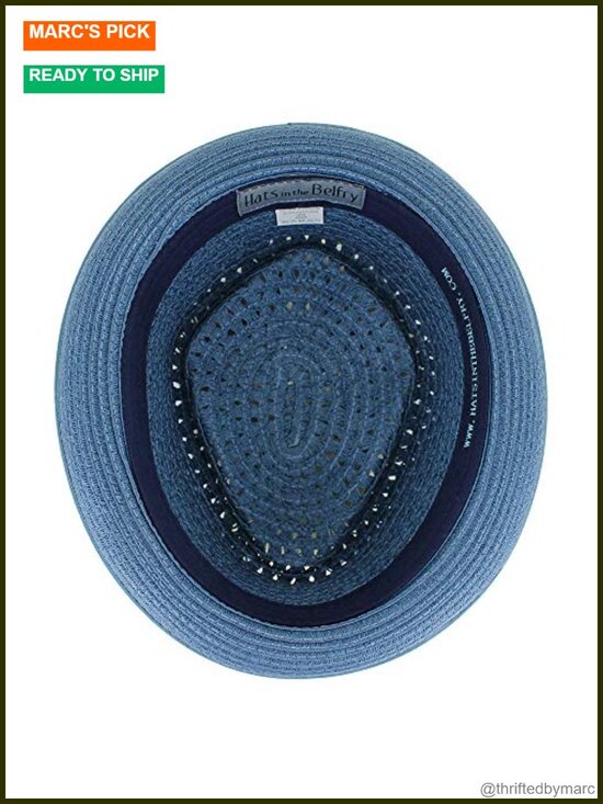Straw Porkpie Fedora Hat - Lightweight Summer Trilby main image 6